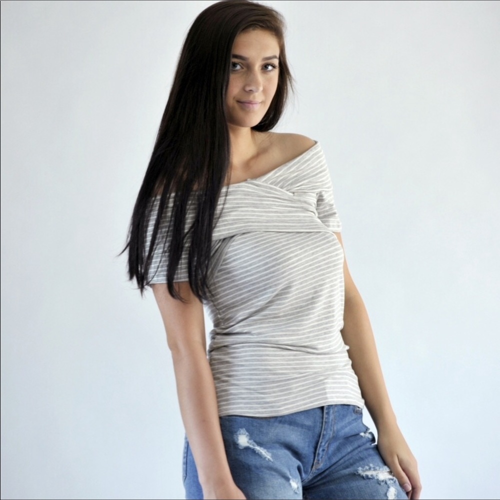 Off the shoulder comfy soft top